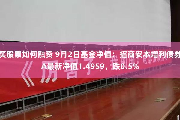 买股票如何融资 9月2日基金净值：招商安本增利债券A最新净值1.4959，跌0.5%