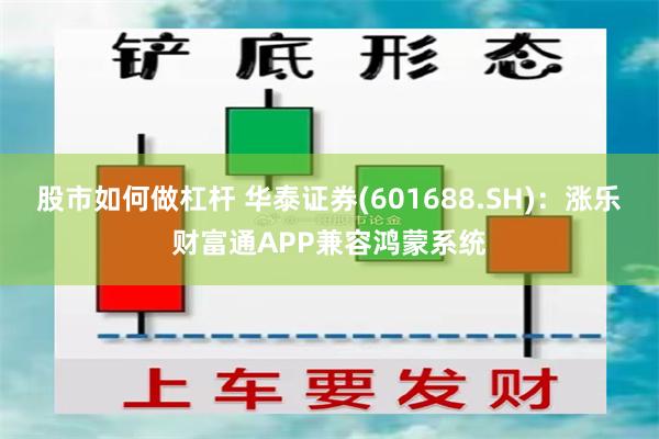 股市如何做杠杆 华泰证券(601688.SH)：涨乐财富通APP兼容鸿蒙系统