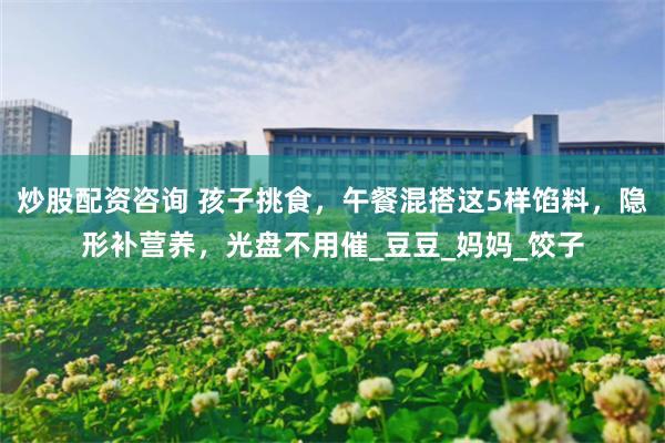 炒股配资咨询 孩子挑食，午餐混搭这5样馅料，隐形补营养，光盘不用催_豆豆_妈妈_饺子